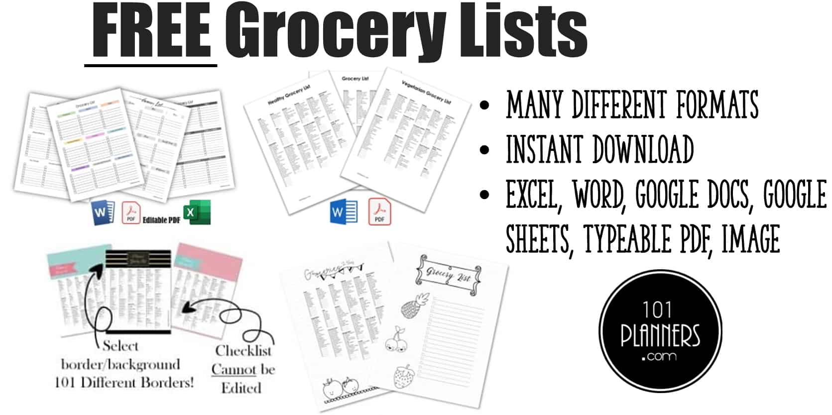 Grocery List Template | Free Printable