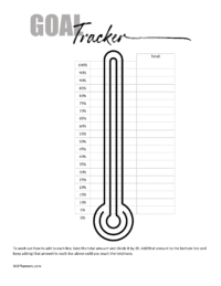 Free printable goal tracker | Many options and designs