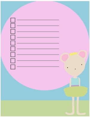 Free Cute To Do List Many Designs Print At Home