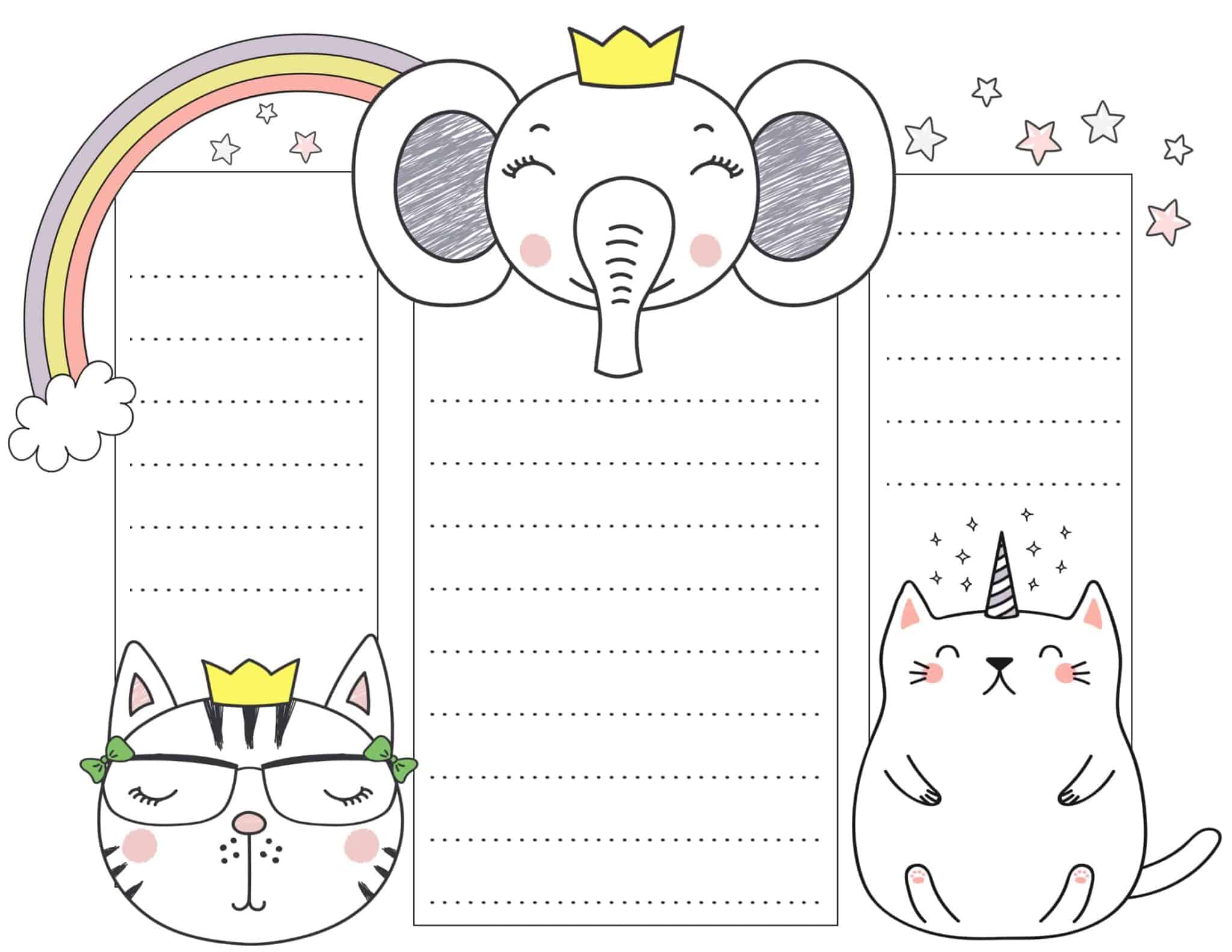 Free cute to do list many designs print at home