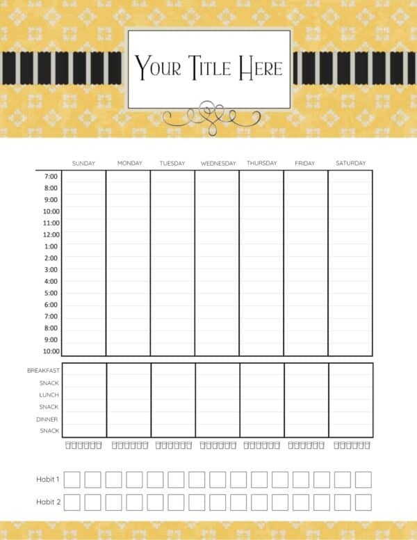 FREE Printable Hourly Planner - Daily, Weekly or Monthly
