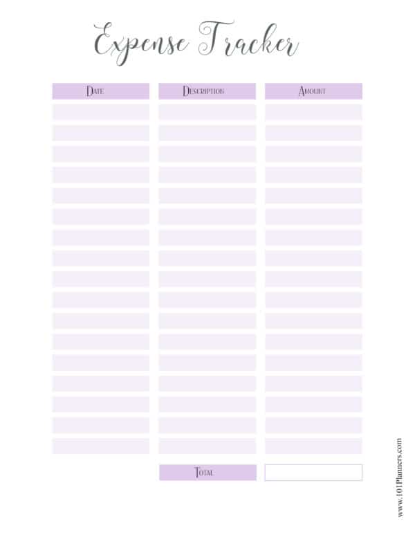 FREE Expense Tracker Printable | Customize Online