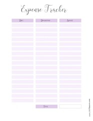 FREE Expense Tracker Printable Customize Online
