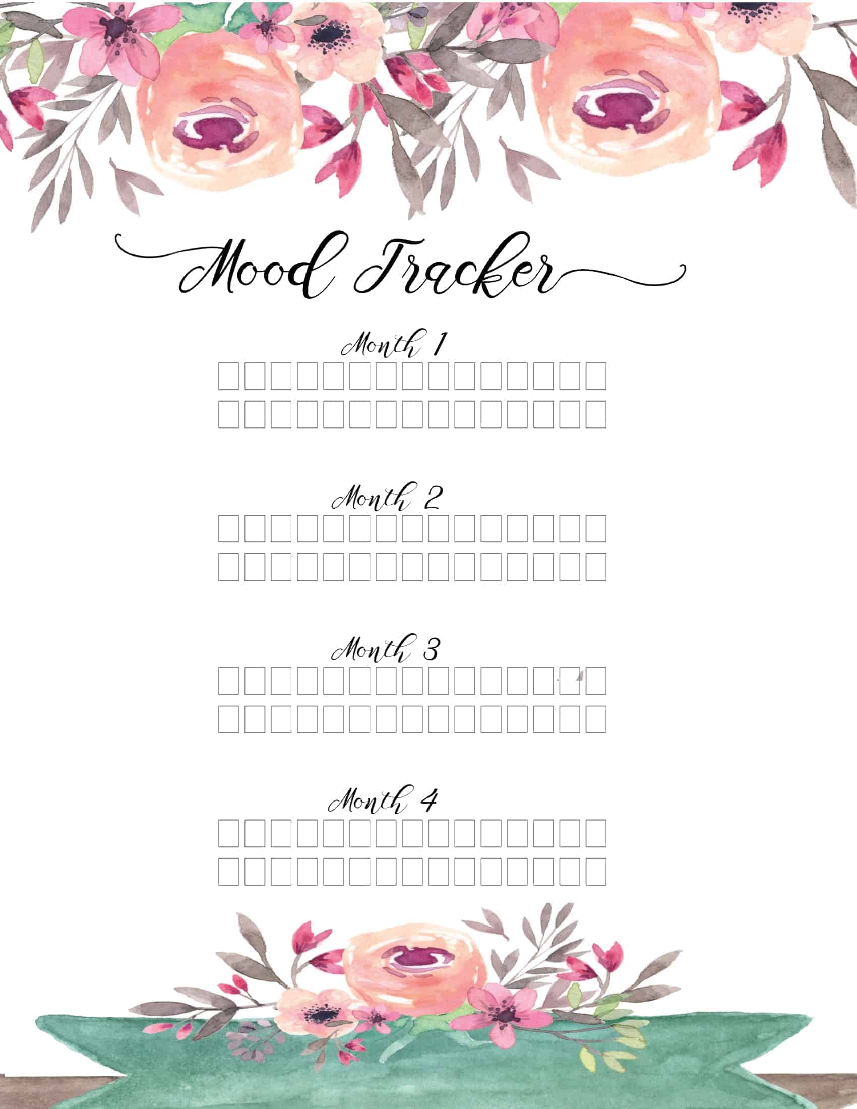 Free printable mood tracker bullet journal classic style 20 templates
