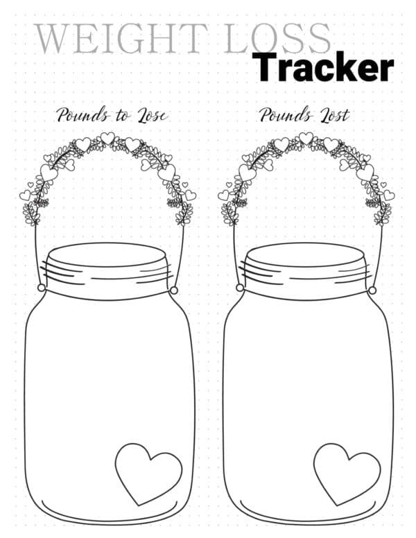 Weight loss bullet journal printables | FREE Instant Download
