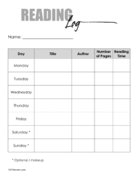 Free Printable Reading Log Template | Bullet Journal & Traditional