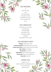 FREE Wedding Program Template | Word or Online App