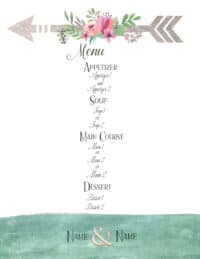 FREE Wedding Menu Template | Edit Online or with Word | 101 Borders