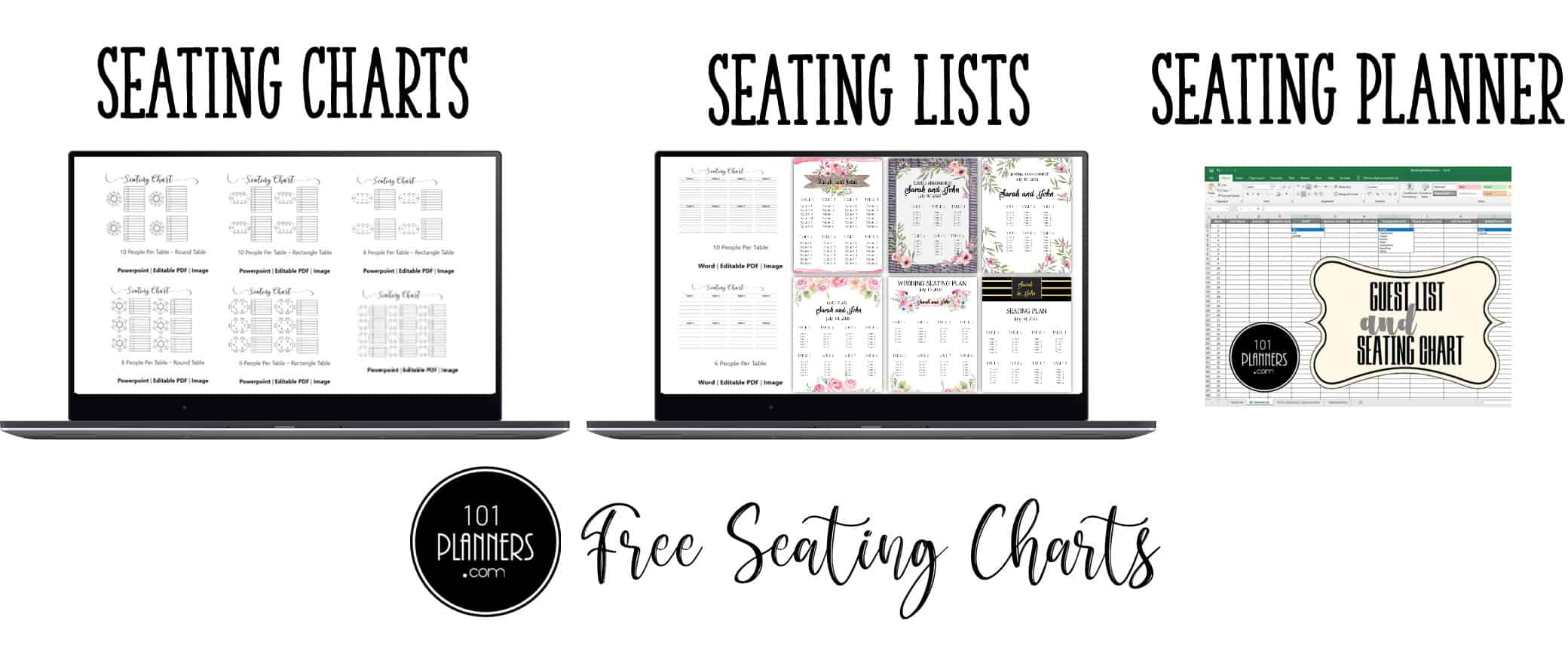 Wedding seating chart | editable pdf, word, excel