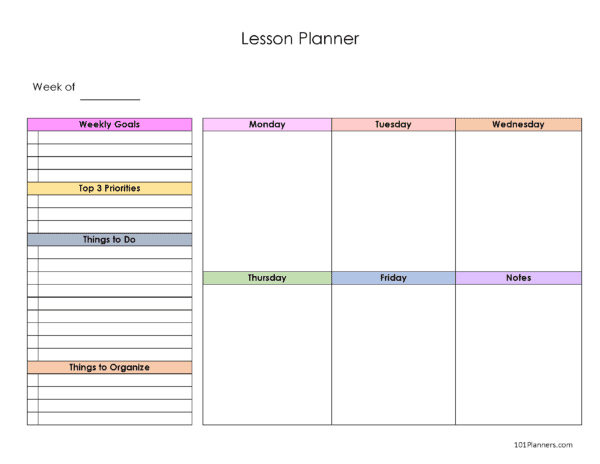 FREE Lesson Plan Template Word Editable PDF Image Excel