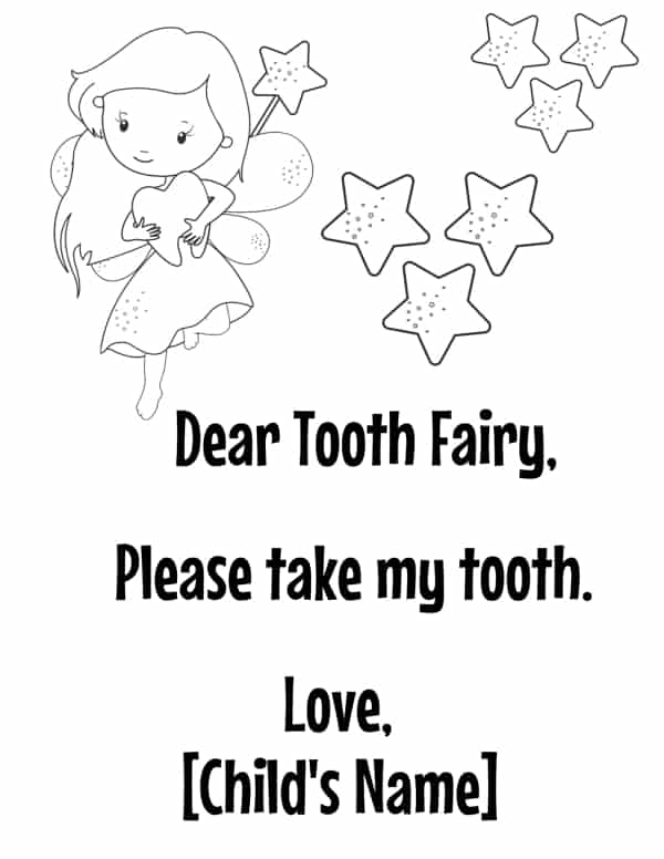 Free Printable Letter from Tooth Fairy