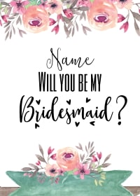 FREE Printable Will you be my Bridesmaid Cards and Ideas