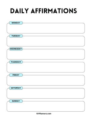 Free Editable Affirmation Journal | Printable / Digital Version