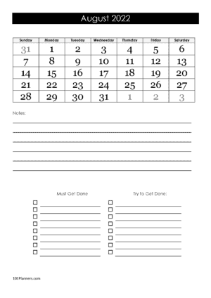 Free Printable August 2023 Calendar | Instant Download