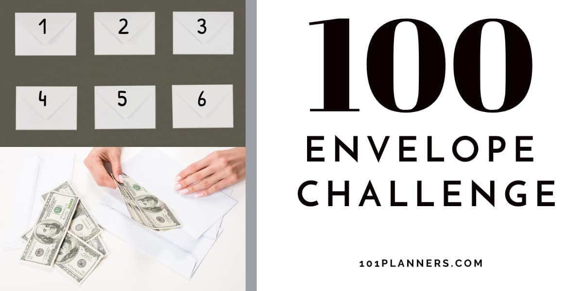 FREE 100 Envelope Challenge Chart Instant Download