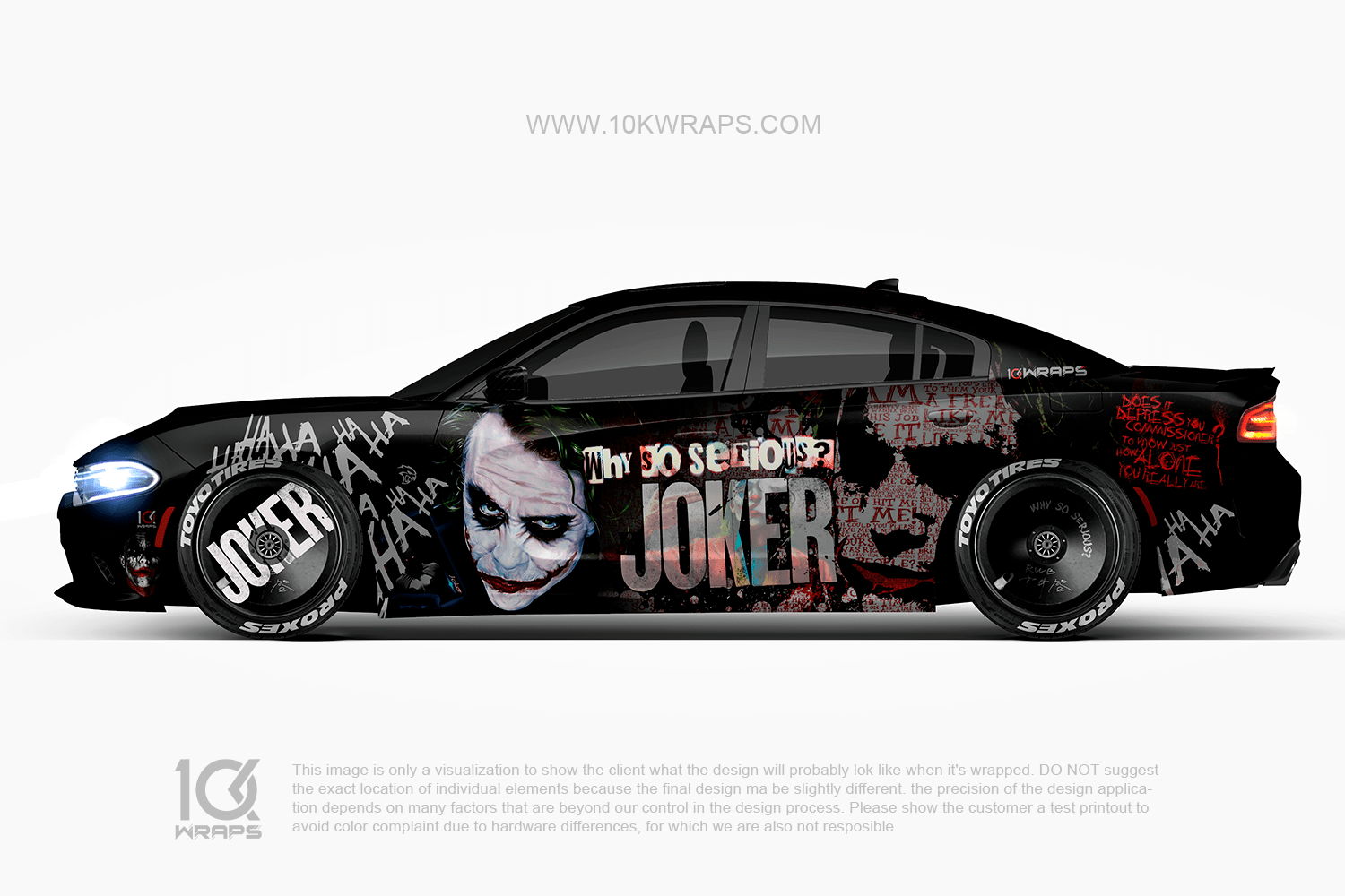 Joker Car Wraps JK15 Made With Top 3M Vinyl 10KWRAPS