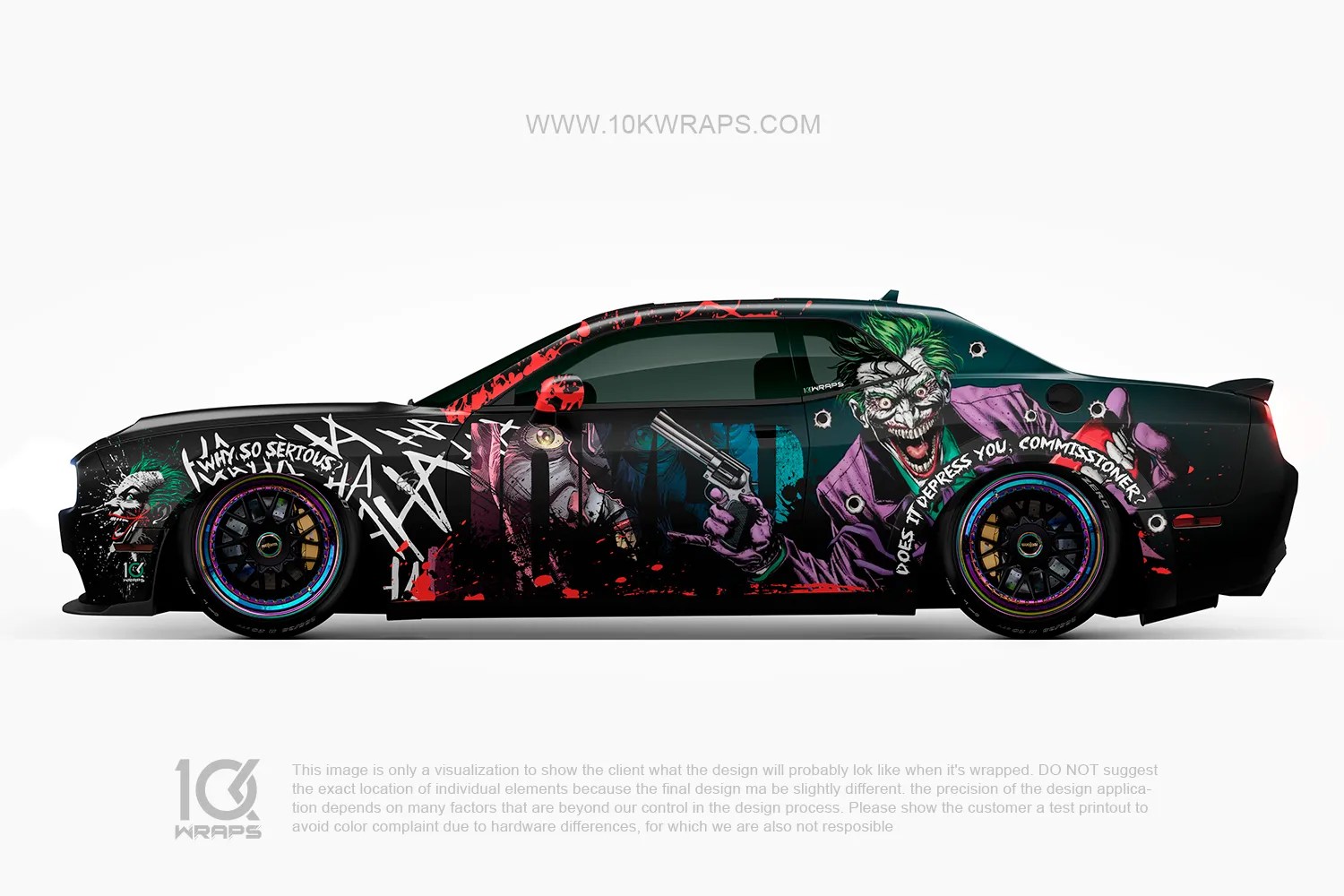 Joker Car Wraps JK15 Made With Top 3M Vinyl 10KWRAPS