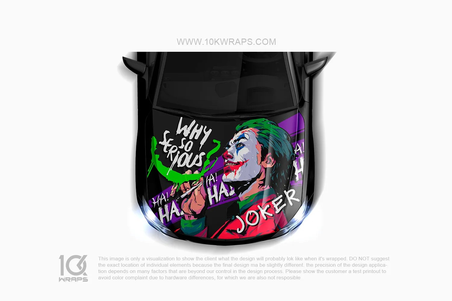 Joker Car Wraps JK60 Made With Top 3M Vinyl 10KWRAPS