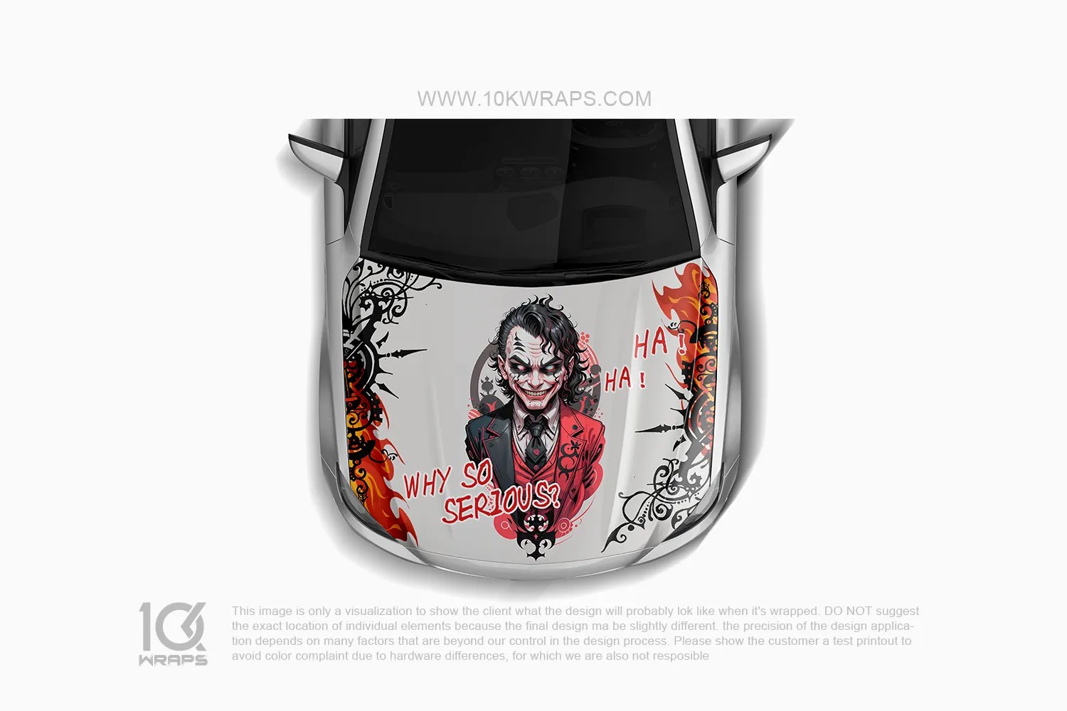 Joker Car Wraps JK62 Made With Top 3M Vinyl 10KWRAPS