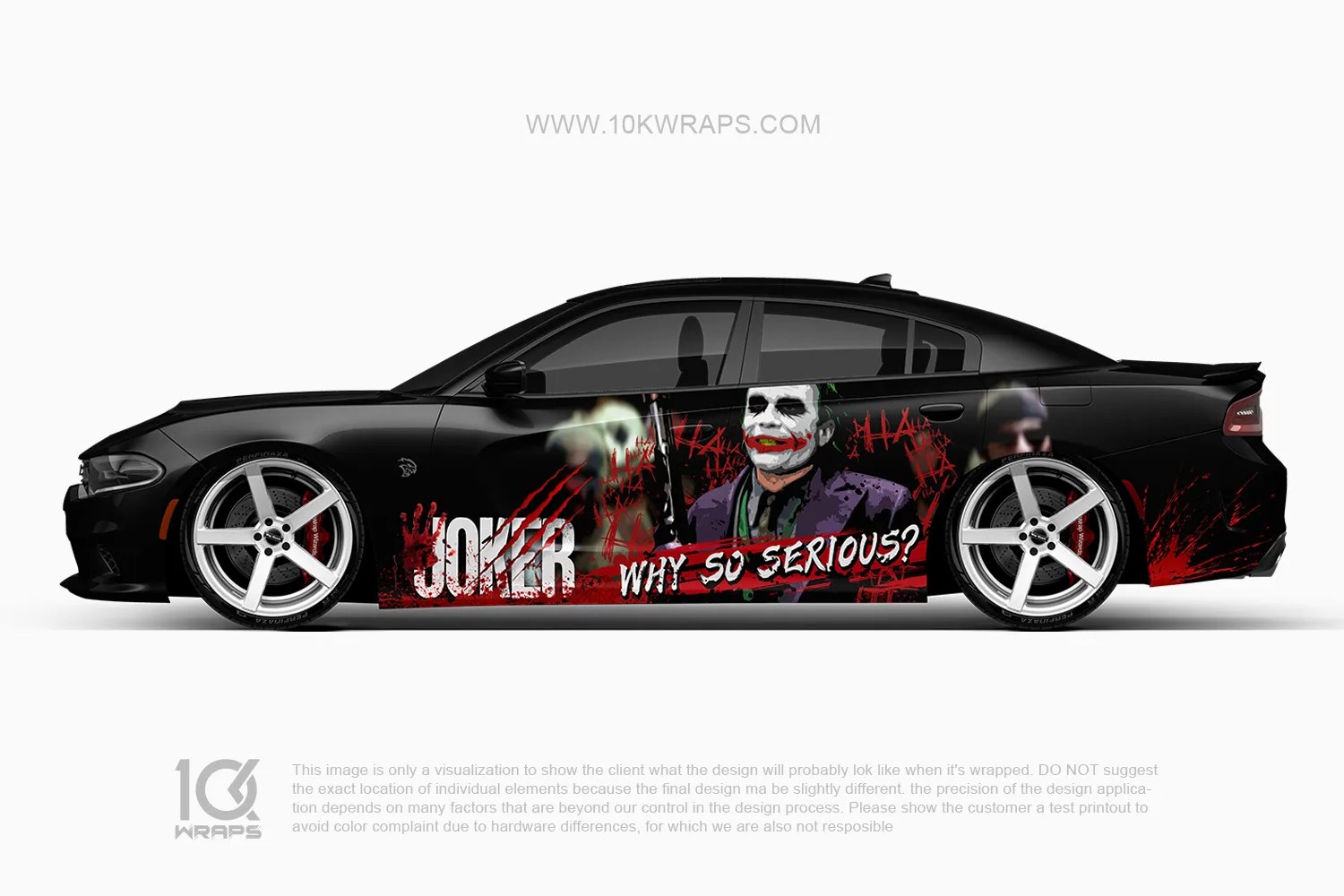 Joker Car Wraps JK19 Made With Top 3M Vinyl 10KWRAPS