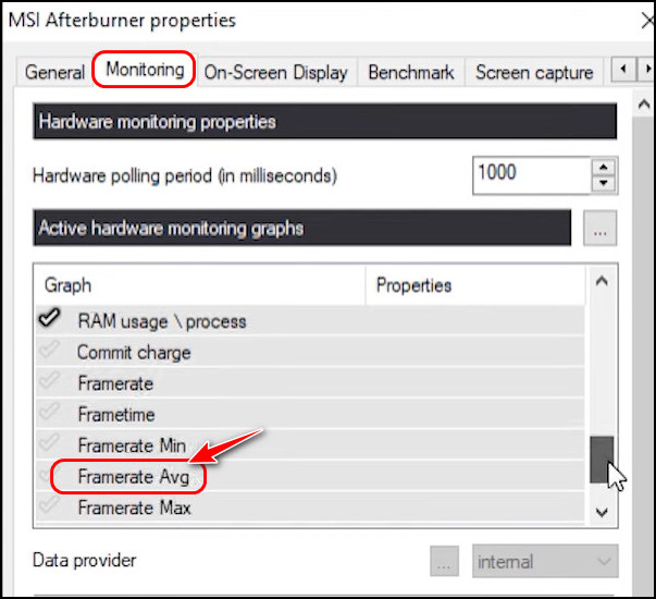 FPS Average, Min, and Max Not Showing in MSI Afterburner