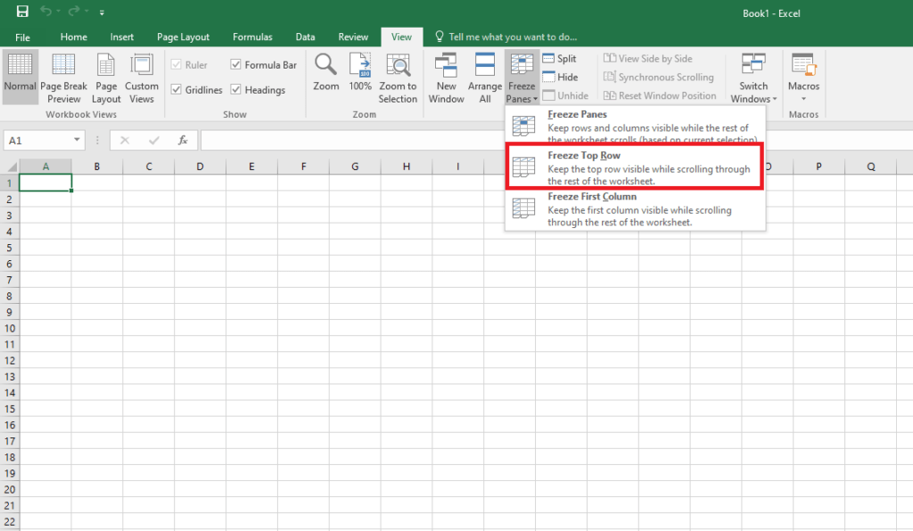Freeze a Row in Excel [Freeze Rows and Columns 2024]