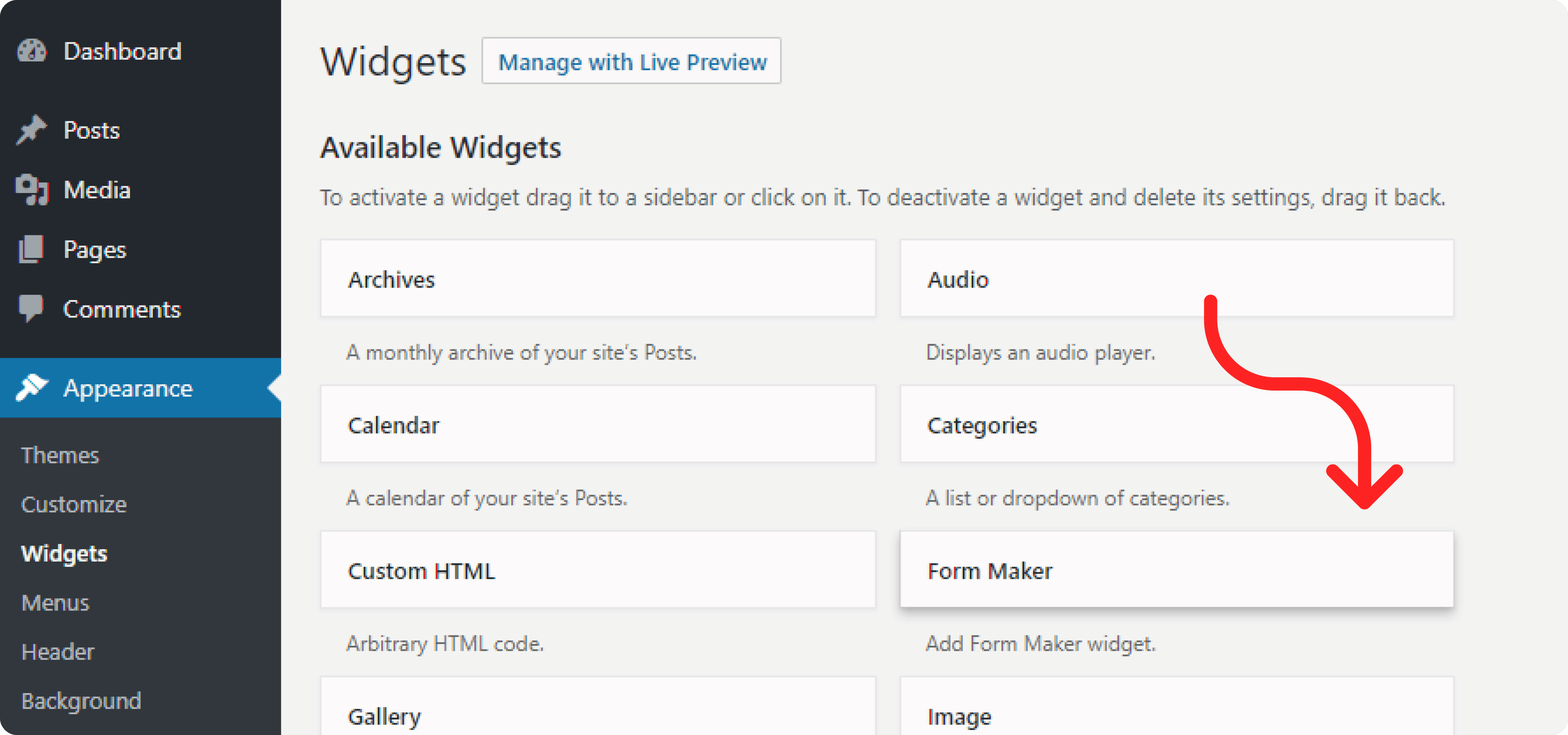 How to Add a Contact Form to WordPress Sidebar Widget