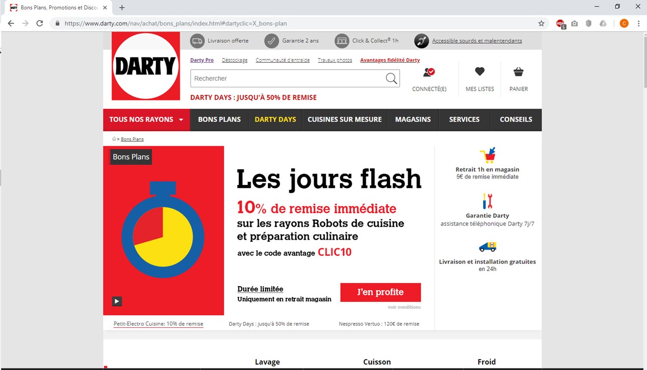 Service Client et SAV Darty, contacter par mail ou