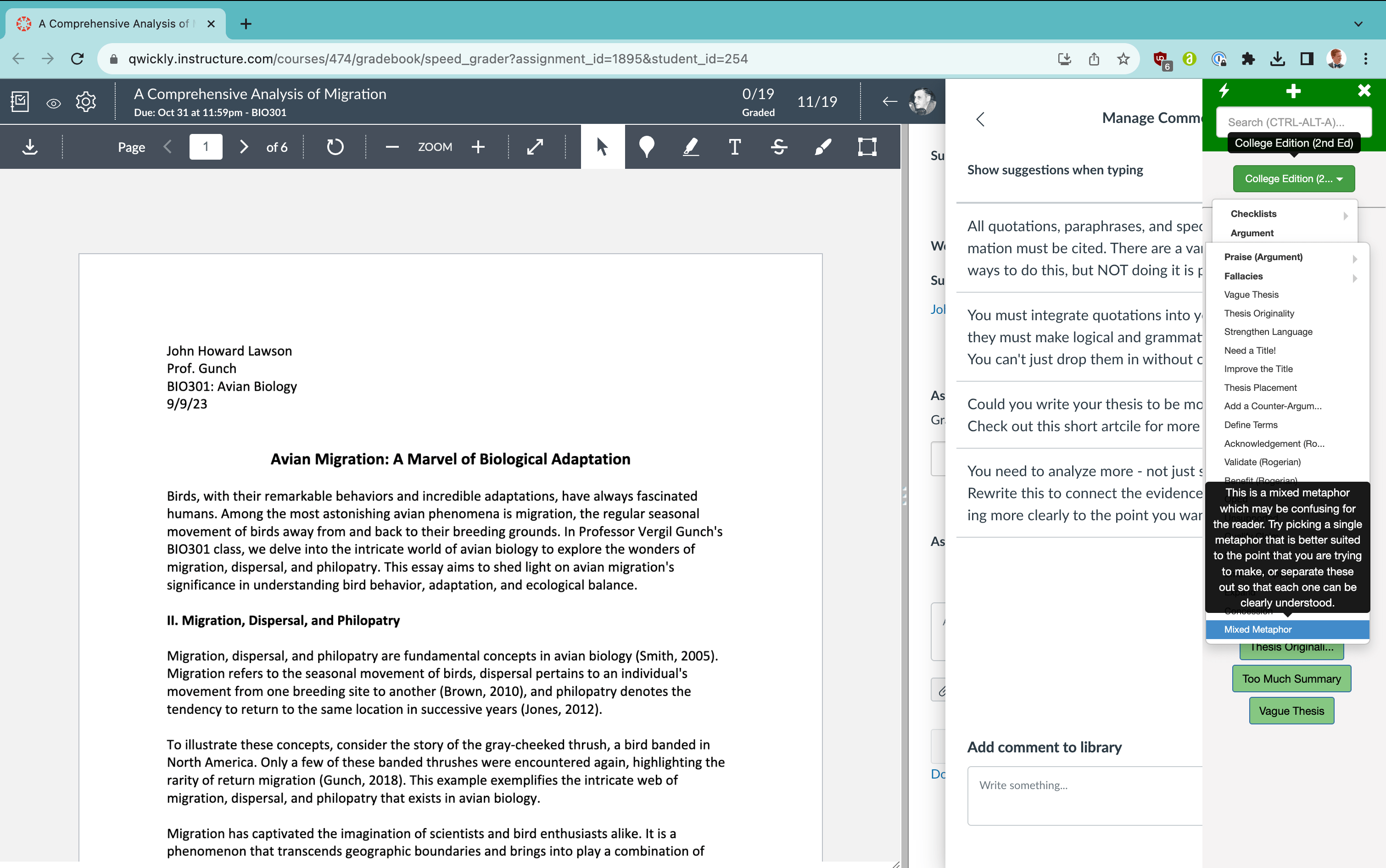 Annotate PRO vs Canvas Comment Banks (Libraries) 11trees