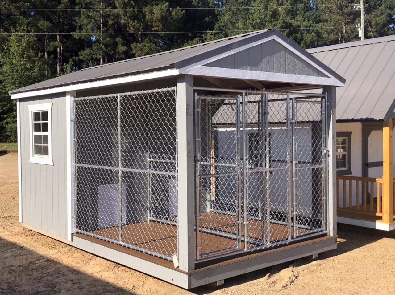 8×14 Double Run Dog Kennel 6750 Back Home Structures