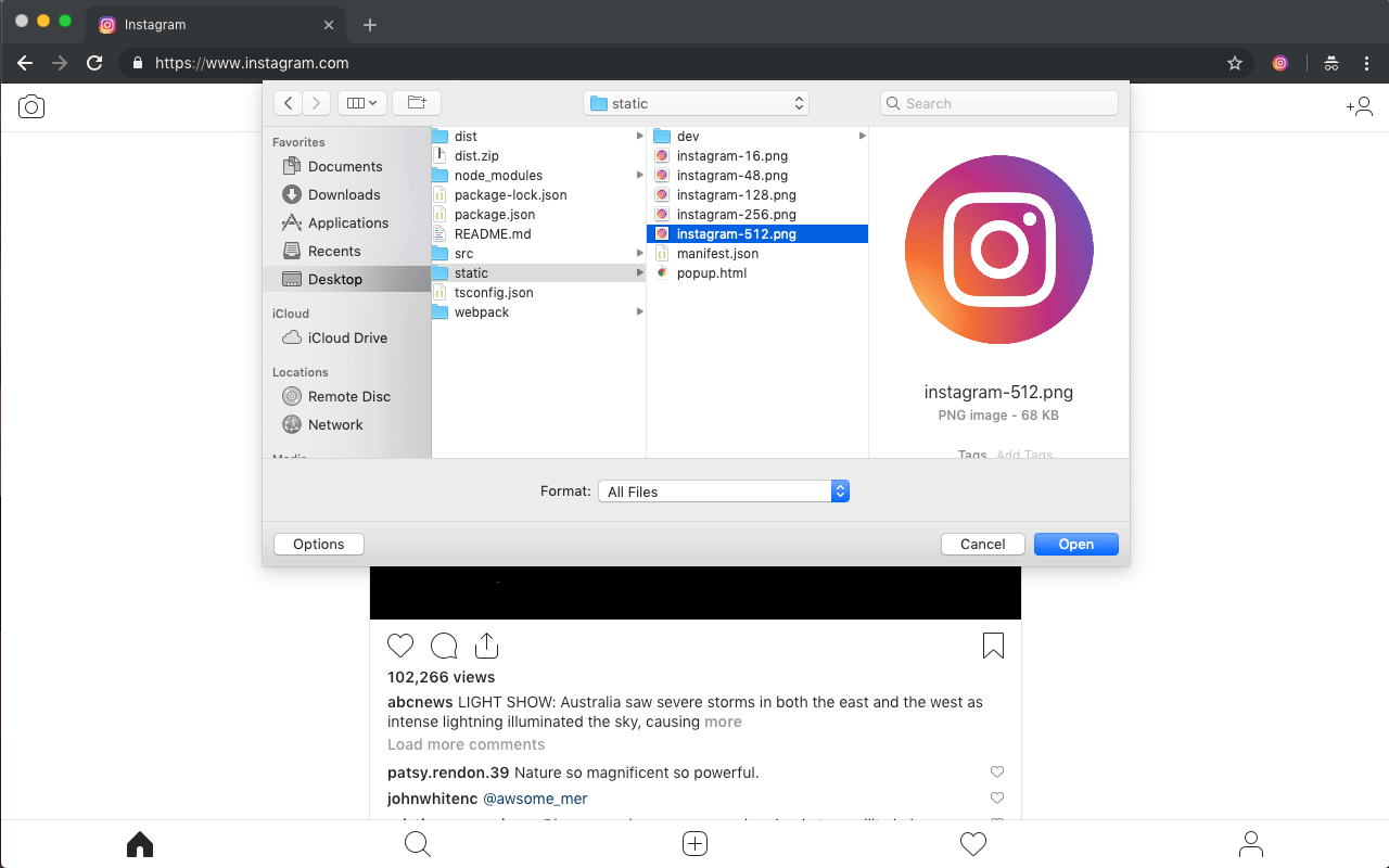 Extension for Instagram by 120Studio
