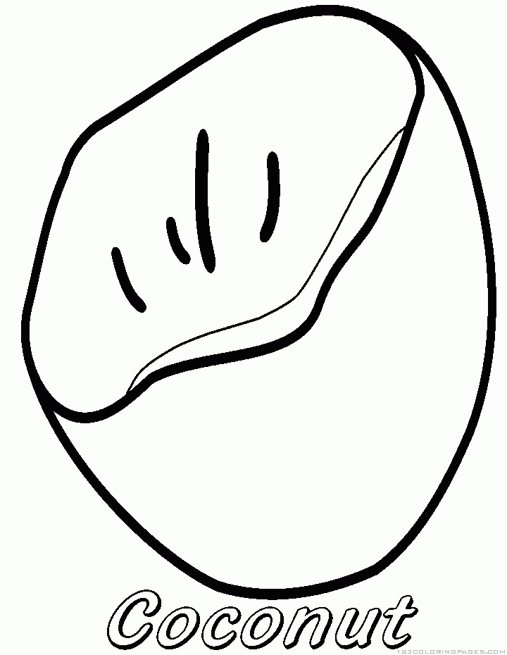 Coconut Coloring Pages