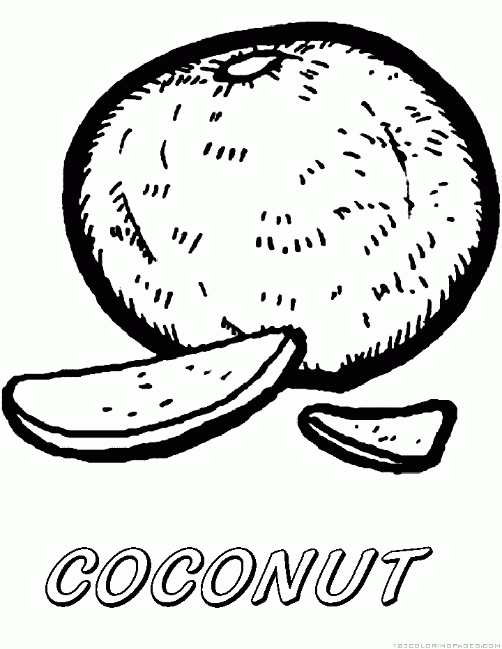 Coconut Coloring Pages