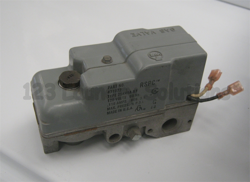 Dryer Gas Valve 120V Huebsch, 431072