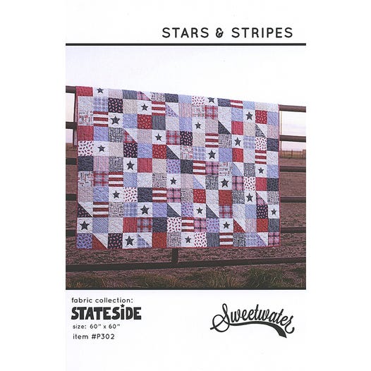 Sweetwater Stars and Stripes Patriotic Quilt Pattern 123Stitch