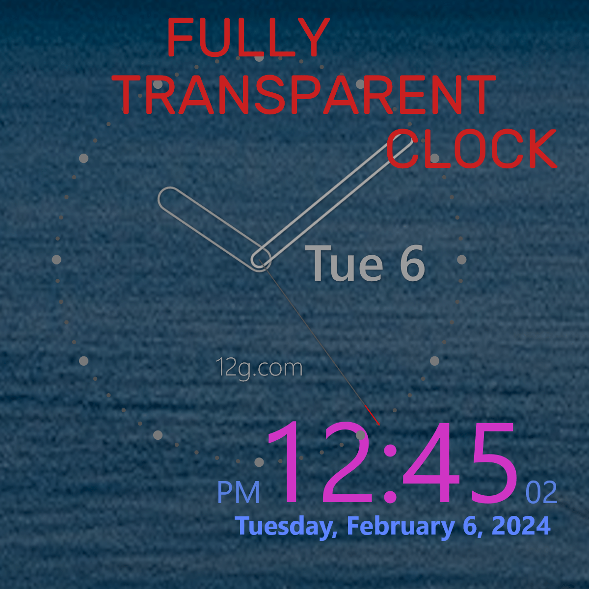 12G ClickThrough Clock
