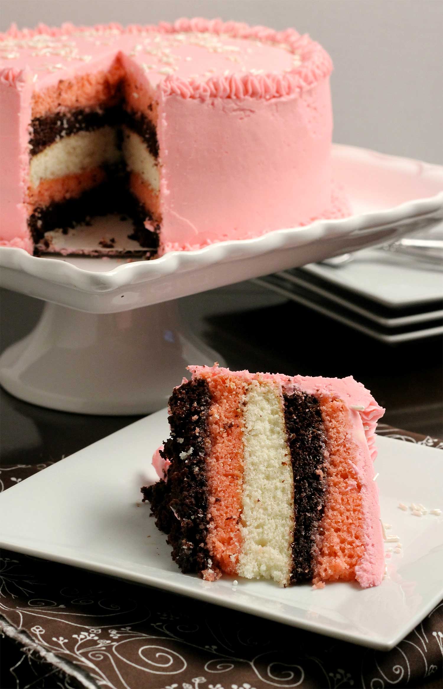 Neapolitan Layer Cake