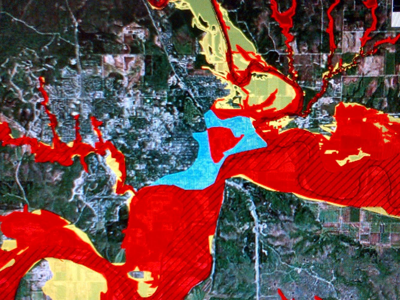 flood mapbefore News Radio KMAN