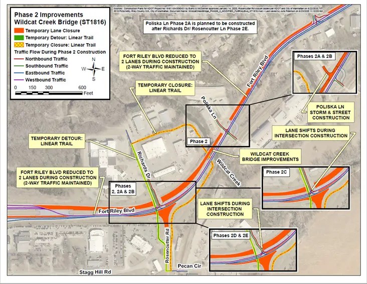 KDOT to begin phase two of Wildcat Creek bridge replacement on K18