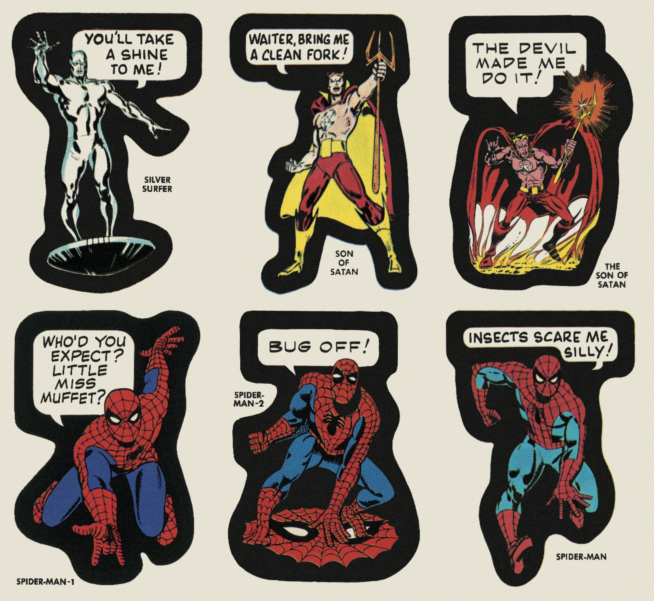 FAR OUT! MARVEL Reprints Classic Vintage Stickers From ’60s and ’70s