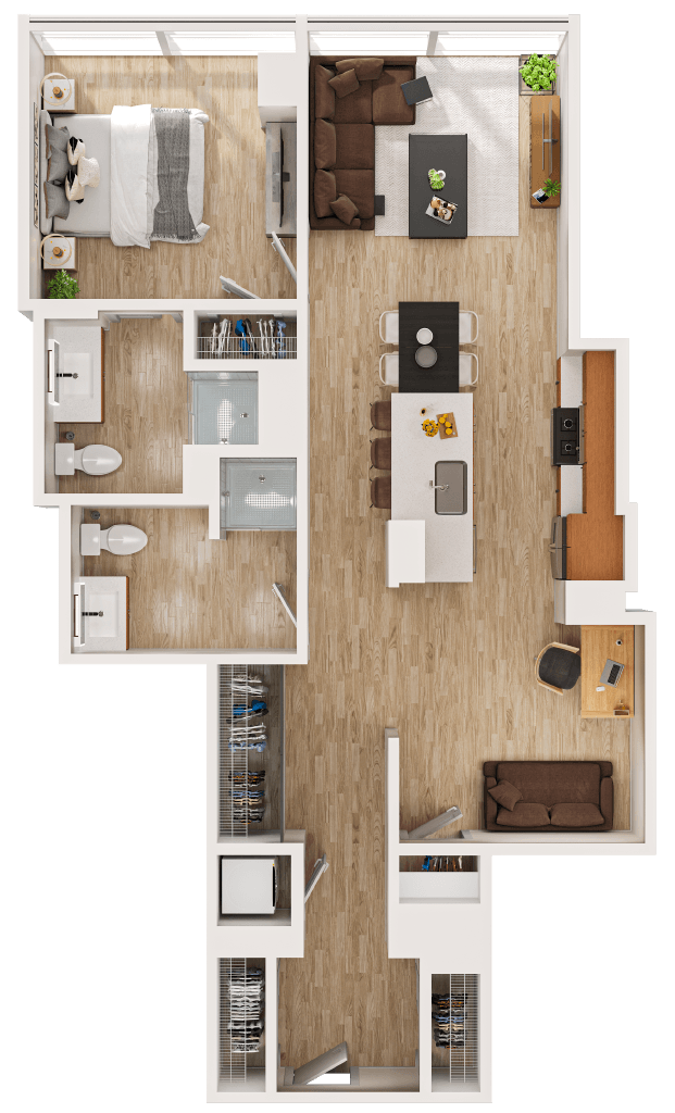 1 Bedroom with Den South Loop's Newest Apartments