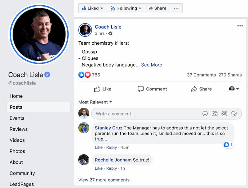 About Coach Lisle Learn about Coach Lisle and his story