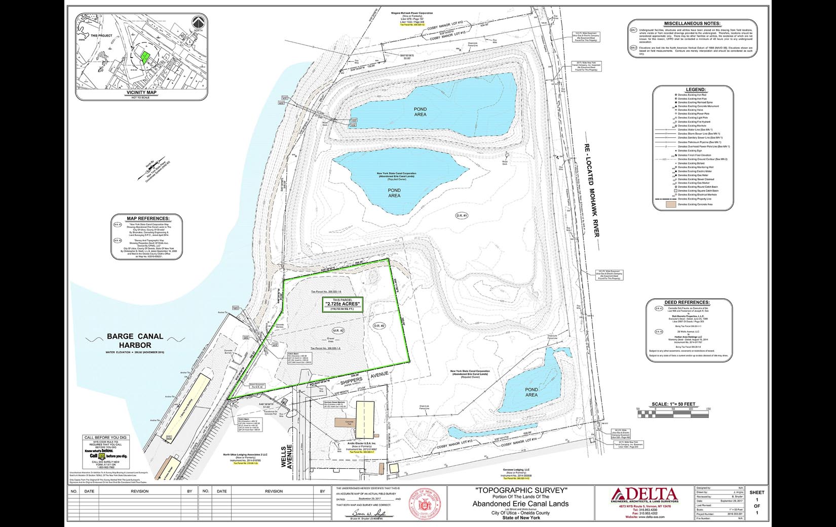 Utica Harbor Point Redevelopment Topographic Survey Delta Engineers