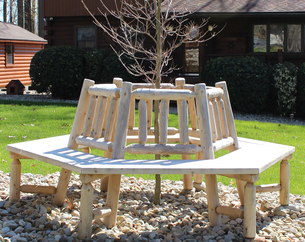 Round Cedar Log Bench Briar Hill Furniture atelieryuwa.ciao.jp