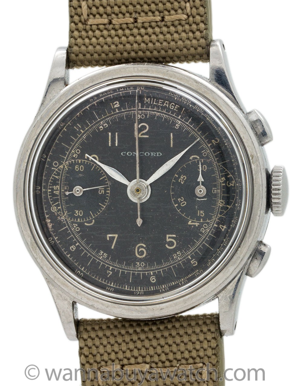 Concord Chronograph Stainless Steel circa 1940's