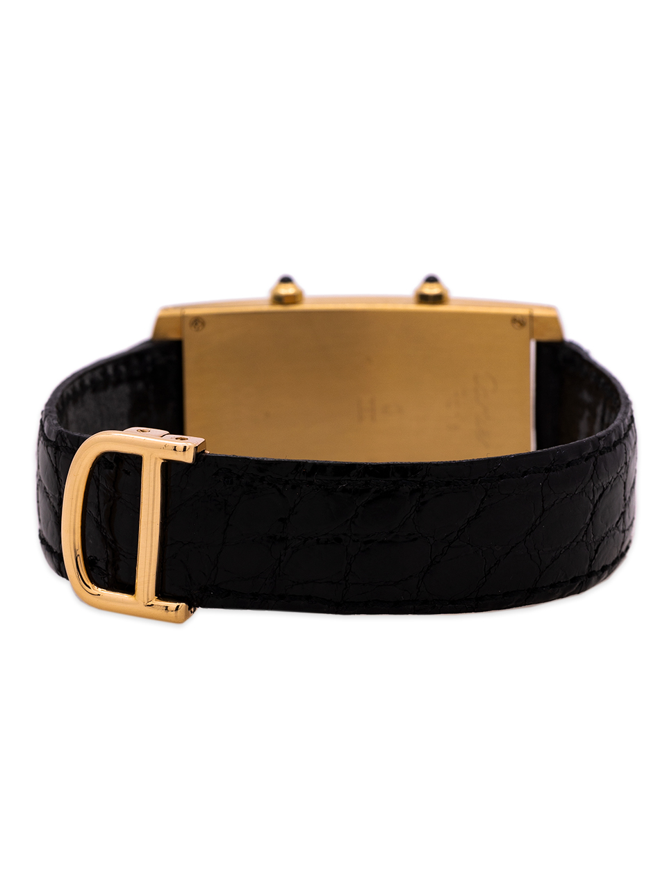 Cartier Tank Cintree 18k Yg Dual Time Zone Circa 1990 S