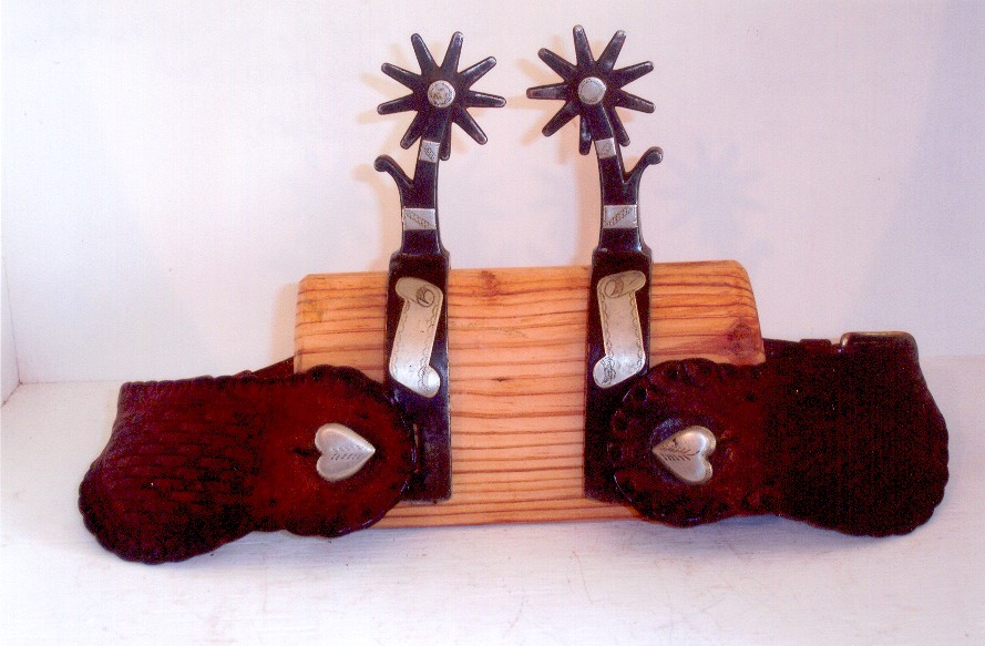 K&C Single Mounted Spurs Kurt House Old West Collectibles