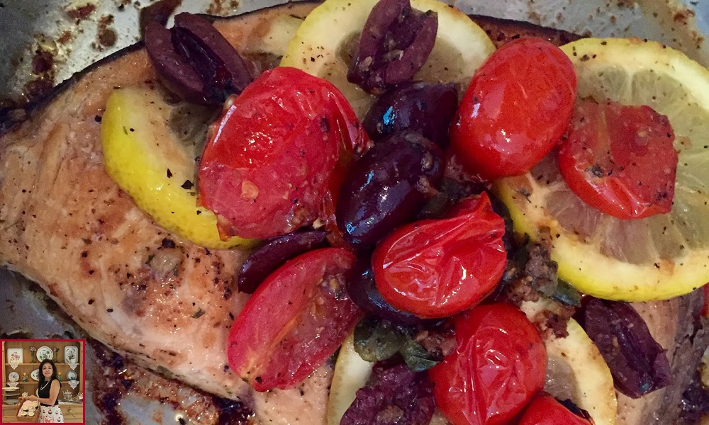 Pan Seared Swordfish Mediterranean Style