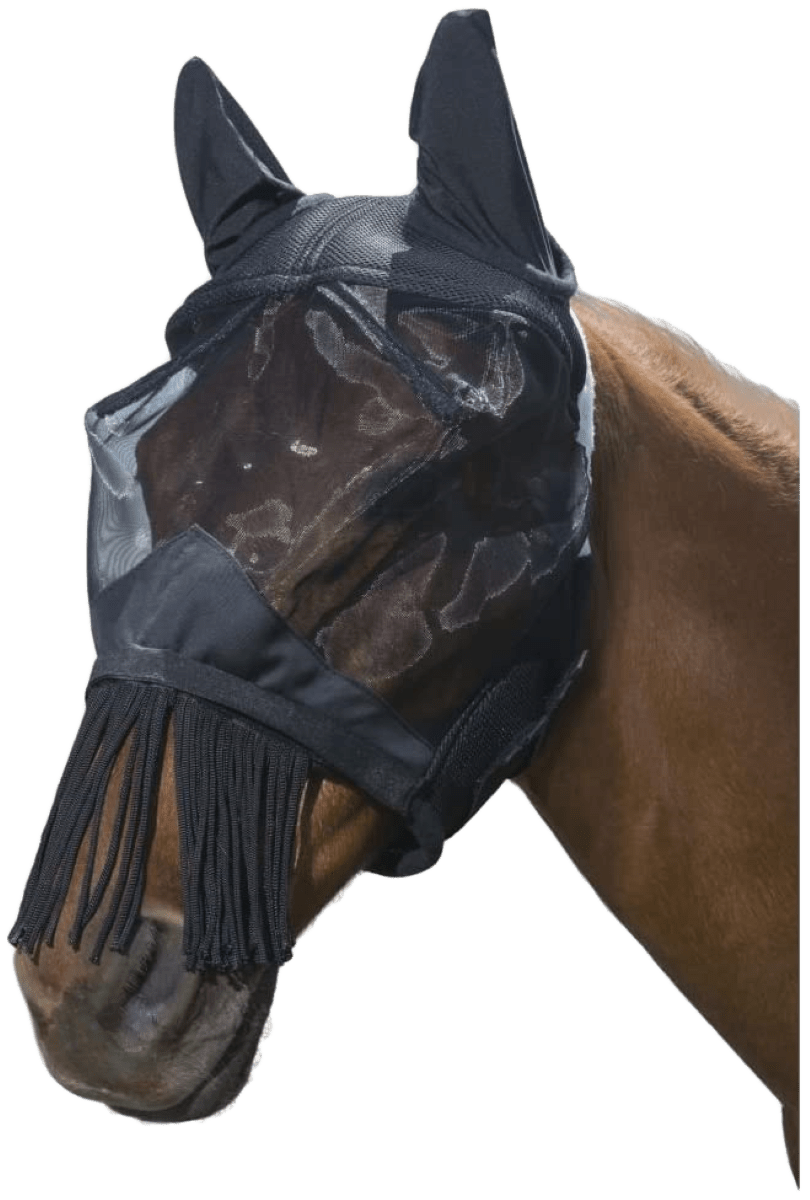 Tough 1 Deluxe Comfort Mesh Fly Mask Horse Size Big Black Horse, LLC