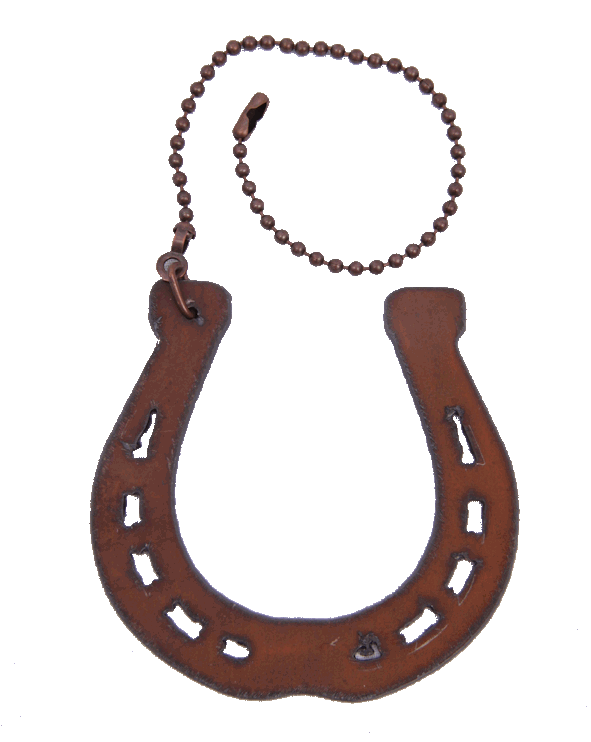 Universal Ironworks Rustic Metal Horseshoe Fan Pull Big Black Horse, LLC